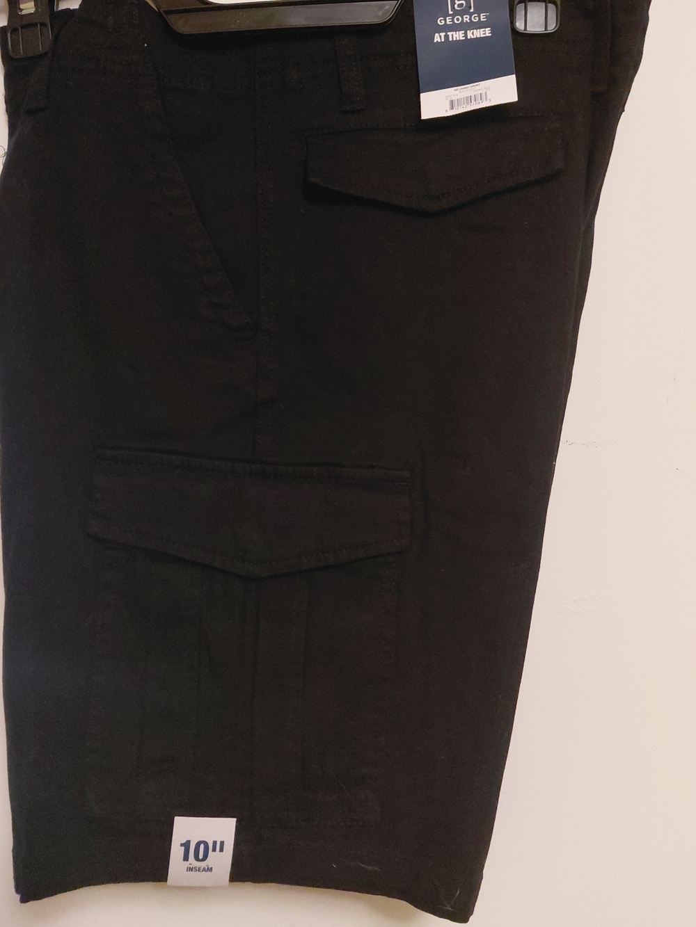 George Black Men's Flat Front Cargo Shorts